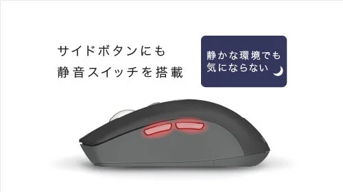 サイドボタンにも静音スイッチを搭載