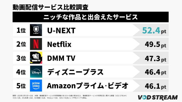 動画配信サービス ニッチな作品と出会えたサービス