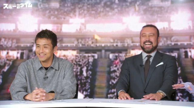 ABEMAのスポーツ番組に出演中の2人の男性